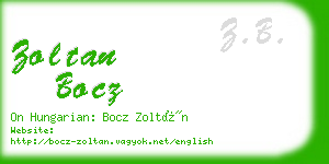 zoltan bocz business card